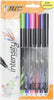 BIC FPINFAP61 Intensity Fineliner Marker Pen, Fine Point (0.4 mm), 6 Assorted Colors