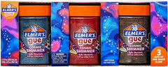 Elmer's Gue 2120935 Premade Slime, Cosmic Shimmer Glitter Slime, Variety Pack, 3 Count