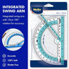 Helix 60009 Shatter Resistant Swing Arm 6-Inch Protractor 180 Degree, Assorted Colors