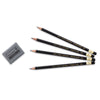 Koh-I-Noor FA1900.4SET Toison d'Or Graphite Pencil and Kneaded Eraser Set, 4 Pencils