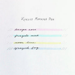 Kokuyo KME-MPMT201-4S Dual-Ended Marking Pen Set, 4 Soft Colors