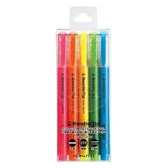 Kokuyo PM-L301-5S Beetle Tip 3-Way Fluorescent Highlighters, 5 Color Set