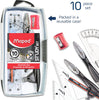 Maped 897010 Study Metal Compass & Geometry 10 Piece Set - Advanced Student Kit
