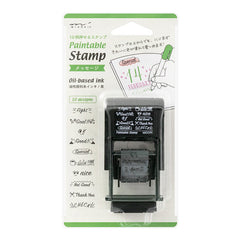 Midori 35377-006 Rotating Paintable Stamp, English Message, 10 Designs