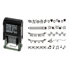 Midori 35382-006 Rotating Paintable Stamp, Motif Pattern, 10 Designs