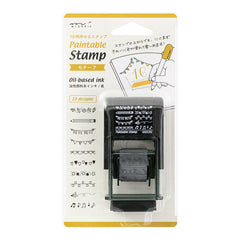 Midori 35382-006 Rotating Paintable Stamp, Motif Pattern, 10 Designs