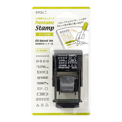 Midori 35419-006 Rotating Paintable Stamp, Daily Record, 10 Designs
