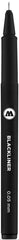 Molotow 703.201-214 Blackliner Pen, Black Permanent Ink, 1 Each