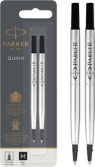 Parker 1950325-1950327 Quink Rollerball Refill, Medium Point, 2-Pack