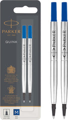 Parker 1950325-1950327 Quink Rollerball Refill, Medium Point, 2-Pack