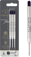 Parker 2119151-2119154 QUINKflow Ballpoint Pen Ink Refills, 0.7 mm Medium Tip