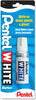Pentel 100W Permanent Marker, White, Bold Point, 1 Pack