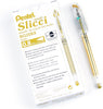 Pentel Arts BG208 Slicci Needle Tip Gel Pens, 0.8 mm Medium, Metallic Ink, Dozen Box