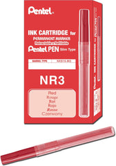 Pentel NR3 Low Odor Refill Cartridges For Handy Line S Permanent Markers, Box of 12