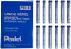 Pentel PDE-1 Refill Erasers for AL, AX and PD Series Pencils, 5 Pcs/Tube, Box of 12 Tubes, White