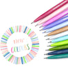 Pentel SES15CPC12/SES15C2PC12 Arts Sign Pen Brush Tip, Flexible Point, 12 Assorted Colors