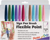 Pentel SES15CPC12/SES15C2PC12 Arts Sign Pen Brush Tip, Flexible Point, 12 Assorted Colors