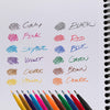 Pentel SES15CPC12/SES15C2PC12 Arts Sign Pen Brush Tip, Flexible Point, 12 Assorted Colors