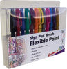 Pentel SES15CPC12/SES15C2PC12 Arts Sign Pen Brush Tip, Flexible Point, 12 Assorted Colors
