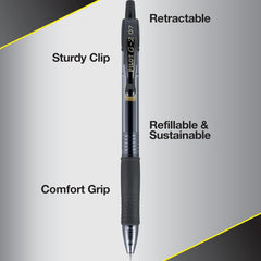 Pilot 31057 G2-07 Premium Gel Roller Pens, 0.7 mm Fine Point, Black, 4 Pack