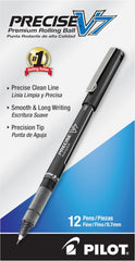 Pilot 35346-35352 Precise V7 Premium Liquid Ink Rolling Ball Pens, 0.7 mm Fine Point, Dozen Box