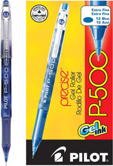 Pilot 38600-38602 P-500 Precise Rolling Ball Stick Pens with Gel Ink, 0.5 mm Extra Fine Point, Dozen Box