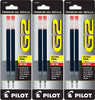 Pilot 77287-77003 G2-38 Gel Ink Rolling Ball Pen Refills, 0.38 mm Ultra Fine Point, 3 Packs