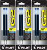 Pilot 77287-77003 G2-38 Gel Ink Rolling Ball Pen Refills, 0.38 mm Ultra Fine Point, 3 Packs