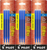 Pilot 77330-77336 FriXion Ball Erasable Gel Ink Refills, 0.7 mm Fine Point, 3 Packs