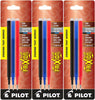 Pilot 77330-77336 FriXion Ball Erasable Gel Ink Refills, 0.7 mm Fine Point, 3 Packs