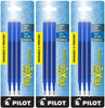 Pilot 77350-77351 FriXion Ball Erasable Gel Ink Refills, 0.5 mm Extra Fine Point, 3 Packs