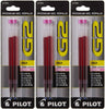 Pilot 77289-77365 G2-10 Gel Ink Rolling Ball Pen Refills, 1.0 mm Bold Point, 3 Packs