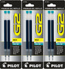 Pilot 77289-77365 G2-10 Gel Ink Rolling Ball Pen Refills, 1.0 mm Bold Point, 3 Packs