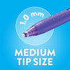 Paper Mate 1945920 Glide Ballpoint Pens, Medium Point, 1.0 mm, Black, Pack Of 8