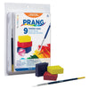 Prang X80900 Tempera Cake Set With Brush, 9 Assorted Colors