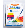 Prang X80900 Tempera Cake Set With Brush, 9 Assorted Colors