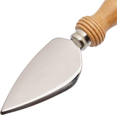 Ghidini R415 Stainless Steel Cheese Knife with Wooden Handle, 6.5 Inch, Made in Italy