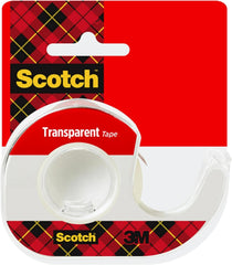 Scotch 157S Transparent Tape, 3/4 in x 300 in, 1 Dispenser