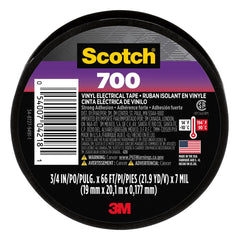 Scotch 700 General Purpose Vinyl Electrical Tape, Black, 3/4 in x 66 ft, 1 Roll