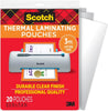 Scotch TP3854-20 Thermal Pouches, 8.9" x 11.4", Letter Size, 20-Pack