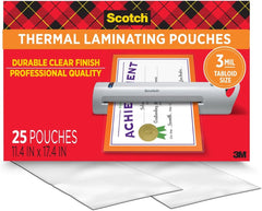 Scotch TP3856-25 Laminating Pouches,  11.4 in x 17.4 in, 3 mil, 25 Sheets