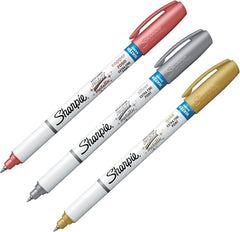 Sharpie 1783278 Water-Based Paint Markers, Extra Fine, Assorted Metallic Colors, 3 Count