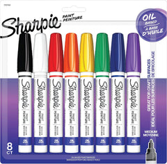 Sharpie 2107454 Oil-Based Paint Markers, Medium Point, Assorted Colors, 8 Count