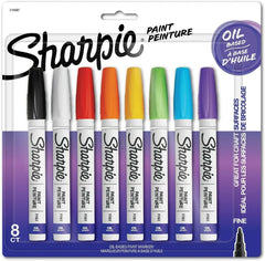 Sharpie 2144007 Oil-Based Paint Markers Fine Point Assorted Colors 8 Pack