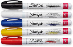 Sharpie 37371PP Oil-Based Fine Point Paint Marker, Assorted Colors, 5-Pack