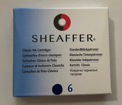 Sheaffer 96213-96292 Classic Ink Cartridges, Boxed, 6-Pack