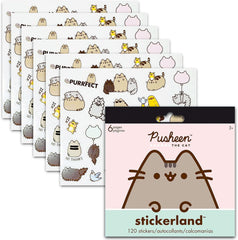 Trends International ST2382 Pusheen the Cat Stickers, Pad of 6 Pages, 120 Stickers