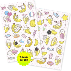 Trends International ST5160 Bananya Pop-Up Stickers, Pad of 2 Sheets, 80 Stickers
