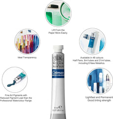 Winsor & Newton 0308 Series 2 Cotman Water Color Paint, 21 ml Tube
