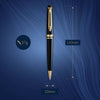 Waterman S0951700 Expert Ballpoint Pen in Gift Box, Black with Golden Trim, Medium Tip, Blue Ink
